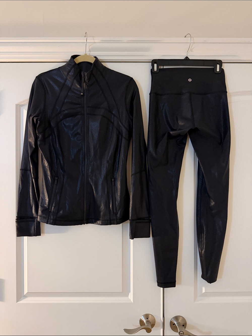 lululemon athletica Navy Shiny Bomber Jacket